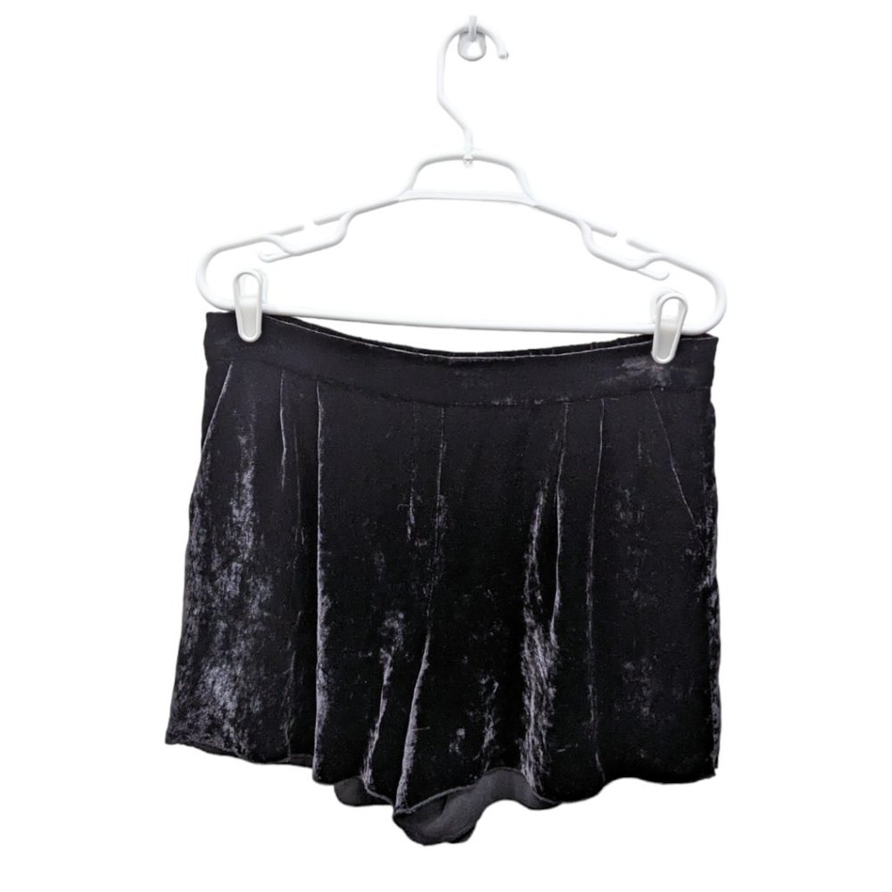 Babaton Black Velvet Shorts